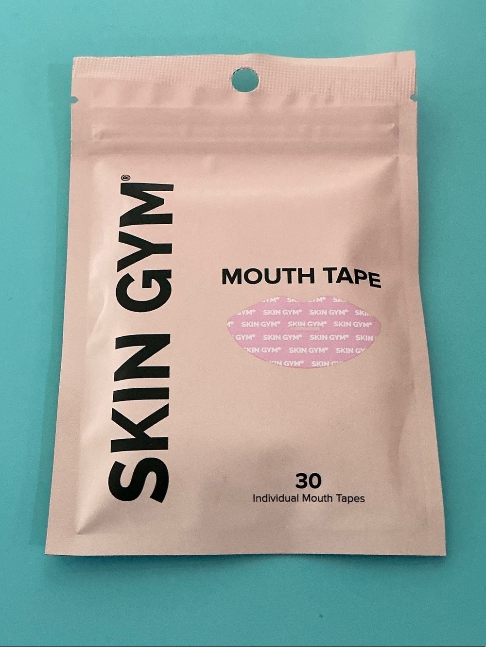 Skin Gym Pink Mouth Tape – Pack of 30 Gentle Adhesive Strips